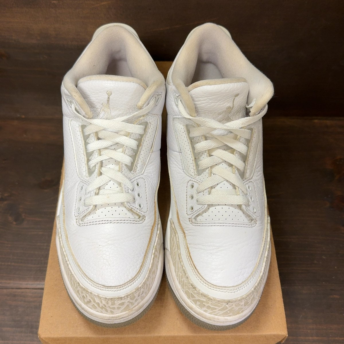 Jordan 3 Retro Pure White (2018) Size 8.5 (Pre-Owned) - Image 3