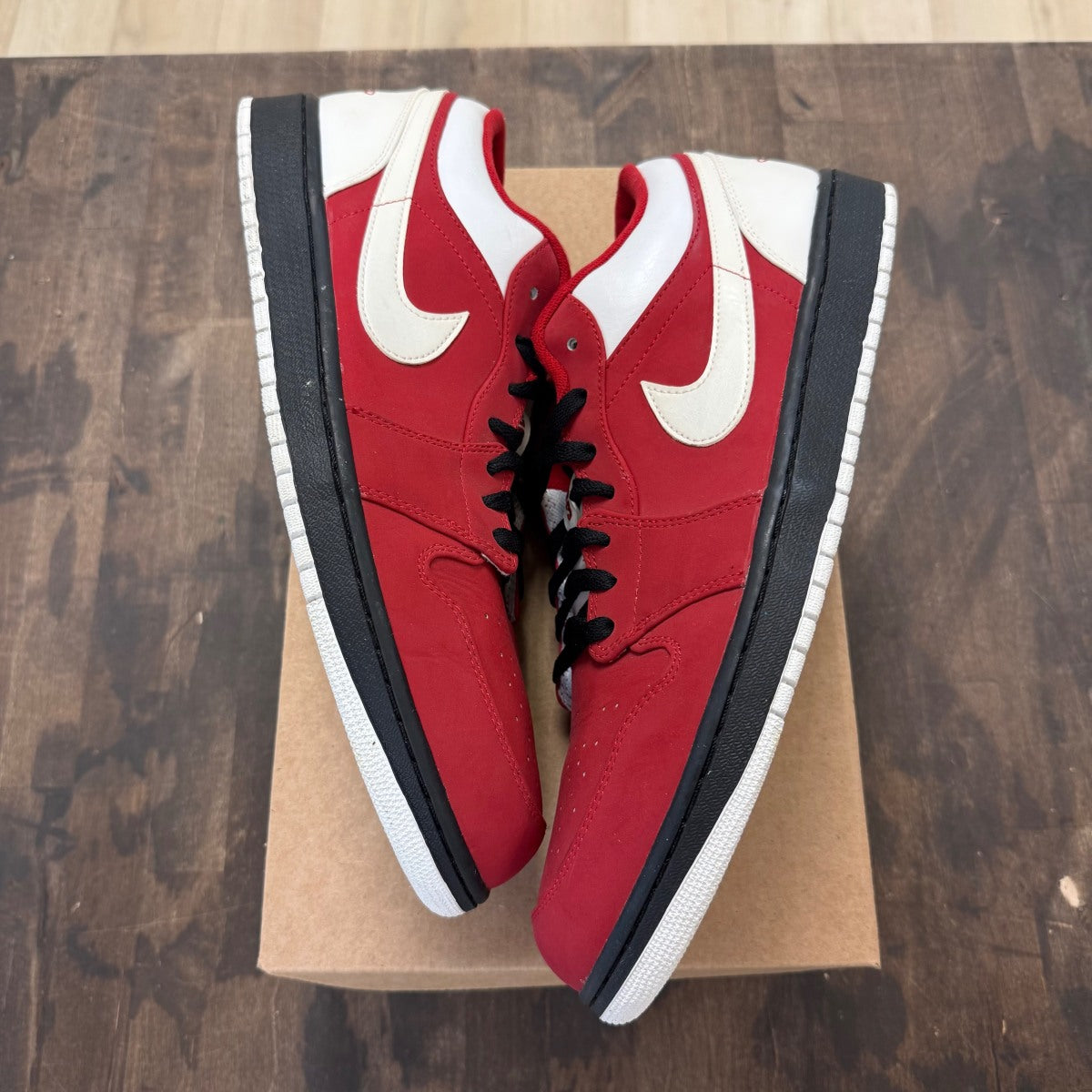 Jordan 1 Low Gym Red White Size 14 (Pre-Owned) - Image 1