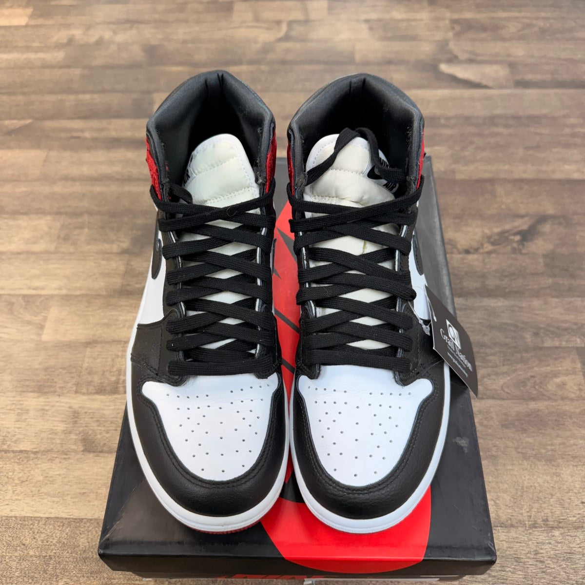 Jordan 1 Retro High Satin Black Toe (Women's) - Image 2