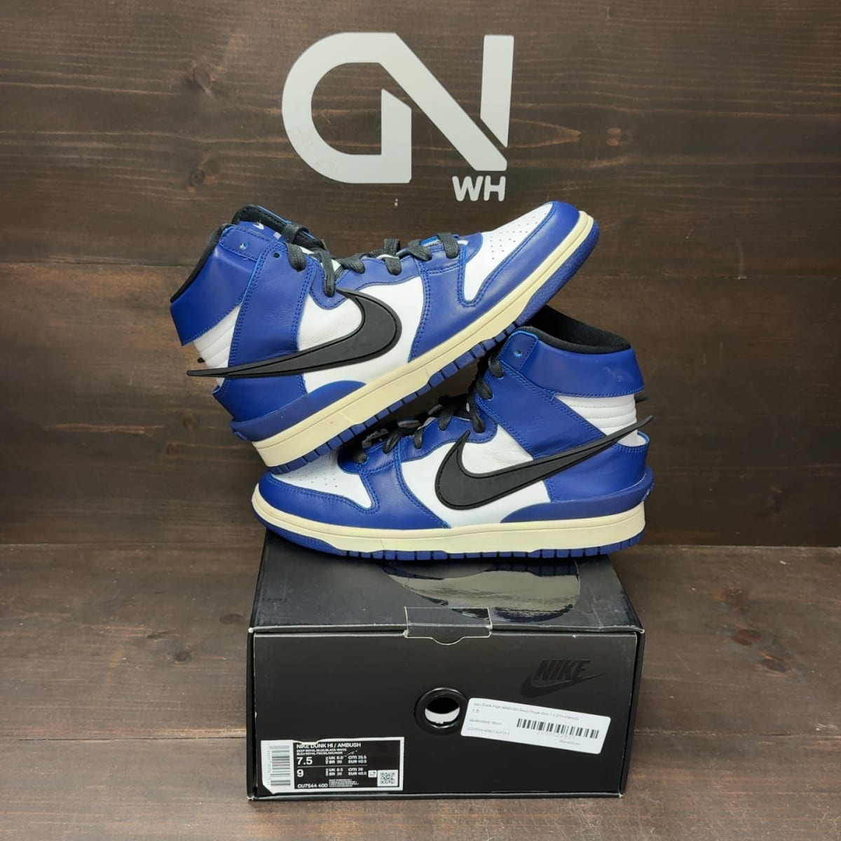 Nike Dunk High AMBUSH Deep Royal Size 7.5 (Pre-Owned) - front