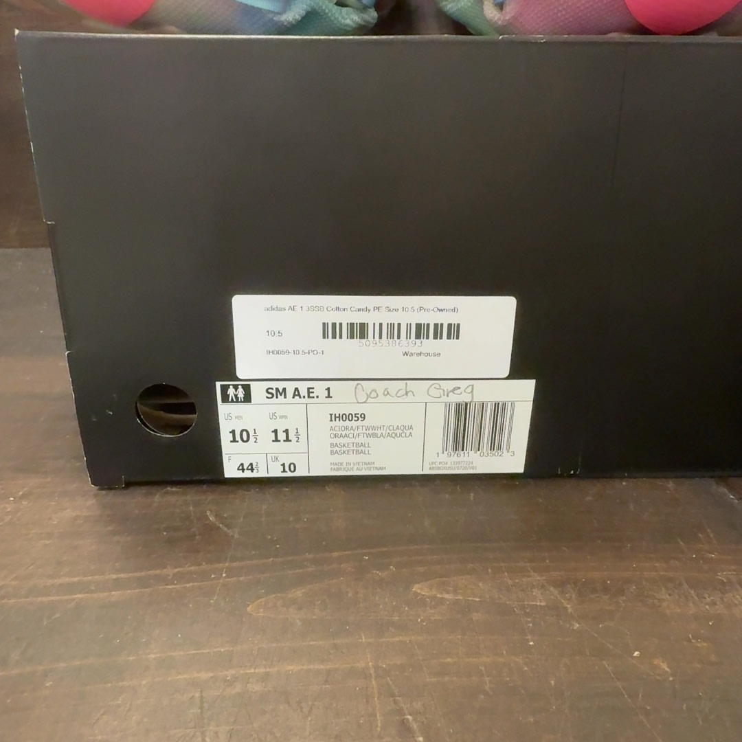 adidas AE 1 3SSB Cotton Candy PE Size 10.5 (Pre-Owned) - Image 7