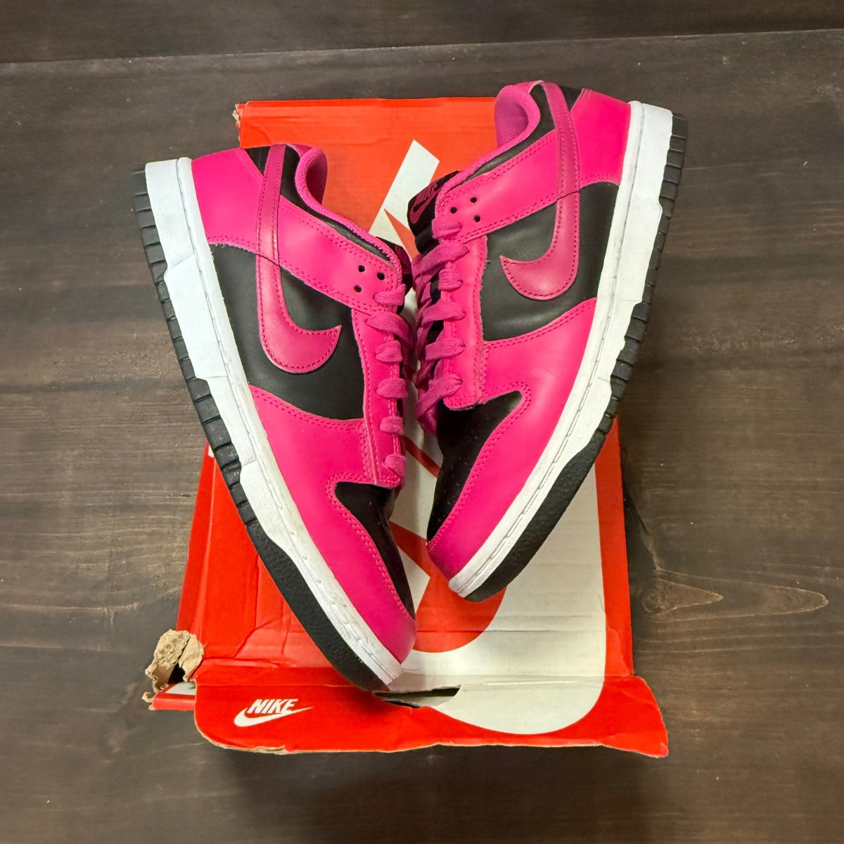 Nike Dunk Low Fierce Pink Black (Women's) - Image 2