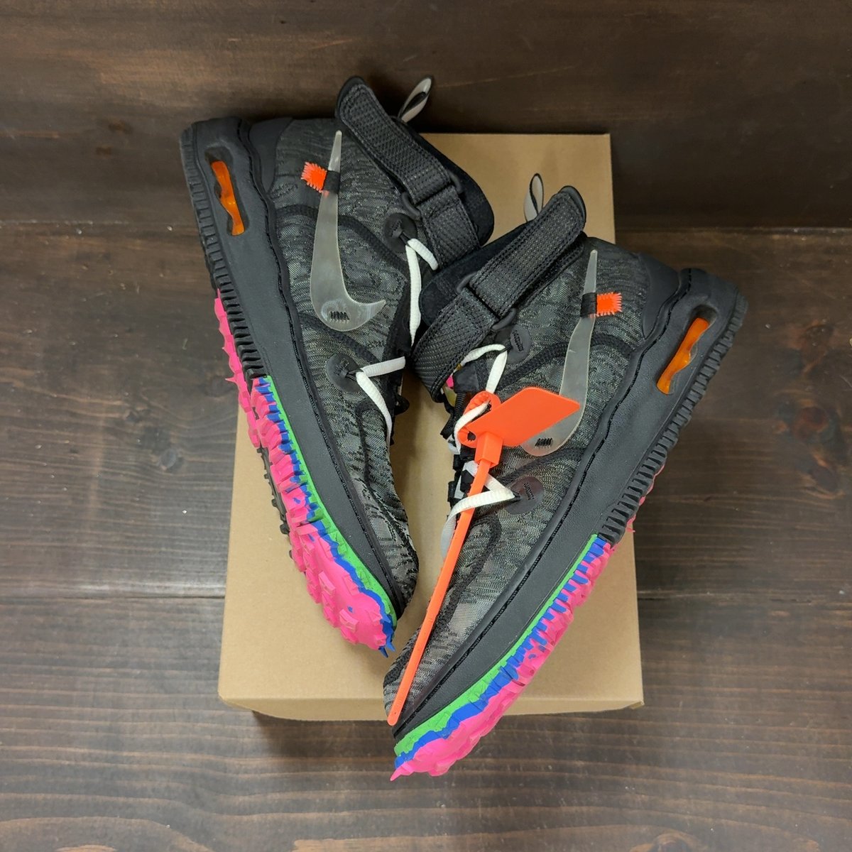 Nike Air Force 1 Mid Off-White Black Size 10 (Pre-Owned) - back