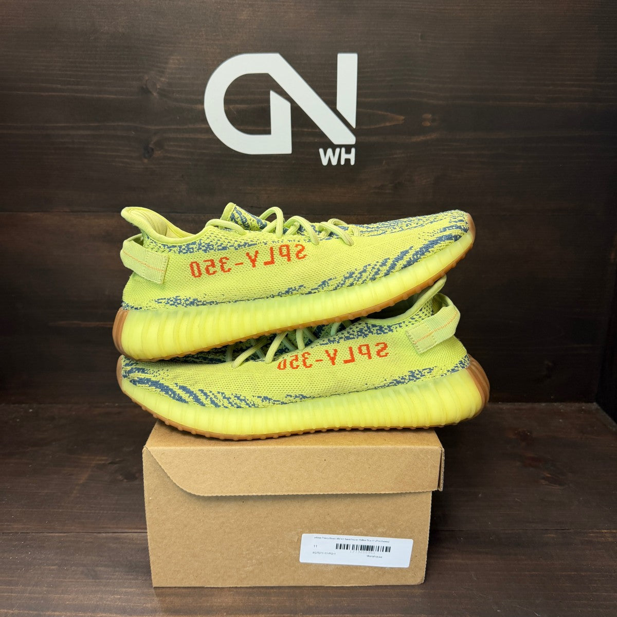 adidas Yeezy Boost 350 V2 Semi Frozen Yellow Size 11 (Pre-Owned) - Image 1
