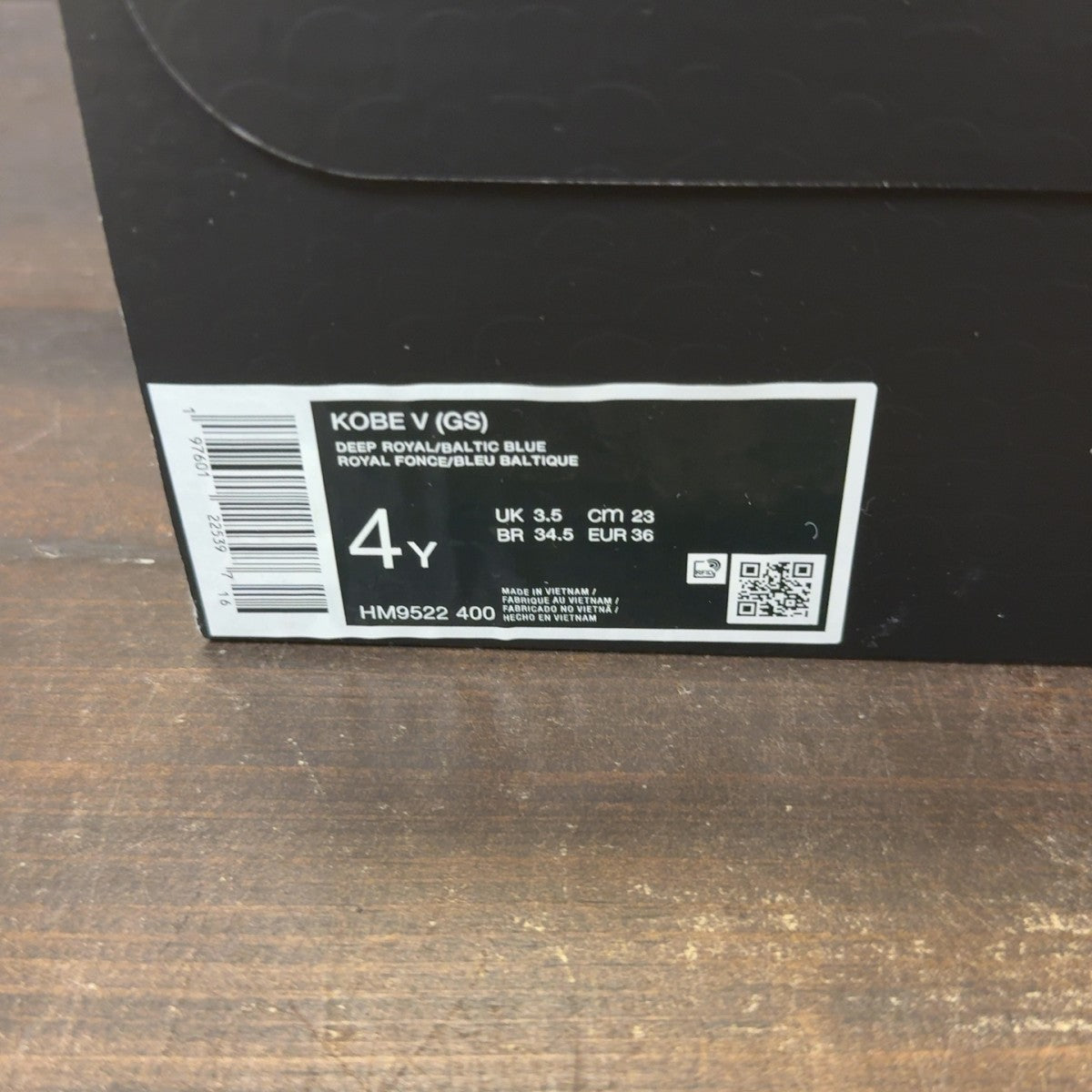 Nike Kobe 5 X-Ray (GS) Size 4Y (Pre-Owned)