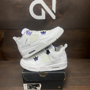 Jordan 4 Retro Metallic Purple (GS) Size 5Y (Pre-Owned)