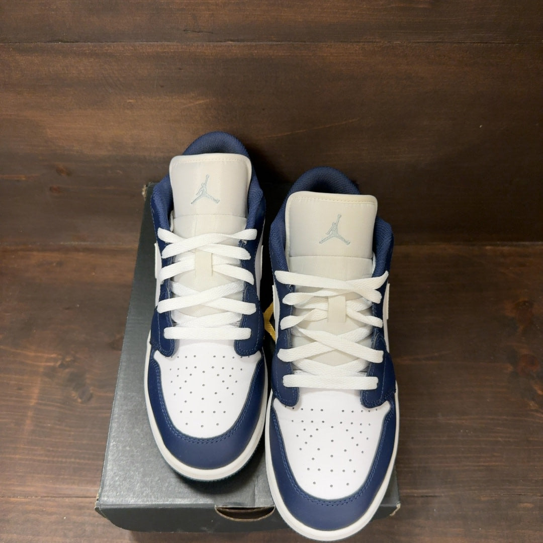 Jordan 1 Low Midnight Navy Wolf Grey (GS) Size 7Y (Pre-Owned)