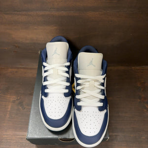 Jordan 1 Low Midnight Navy Wolf Grey (GS) Size 7Y (Pre-Owned)