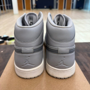 Jordan 1 Retro Mid Wolf Grey Cool Grey Size 12 (Pre-Owned) - Image 5