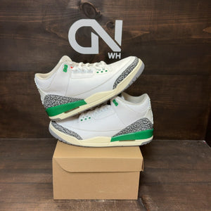 Jordan 3 Retro Lucky Green (Women's) Size 12W (Pre-Owned) - Image 1