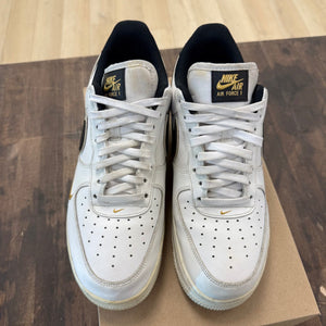 Nike Air Force 1 Low '07 LV8 Double Swoosh White Metallic Gold Size 10.5 (Pre-Owned) - Image 2