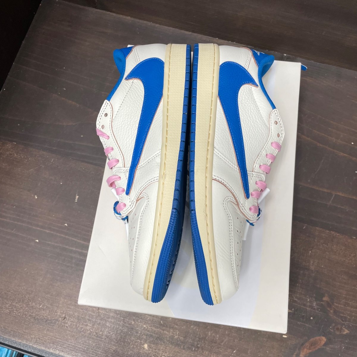 Jordan 1 Retro Low OG SP Fragment x Travis Scott Sail Military Blue Size 11.5 (Pre-Owned) - sole