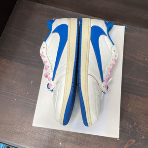 Jordan 1 Retro Low OG SP Fragment x Travis Scott Sail Military Blue Size 11.5 (Pre-Owned) - sole