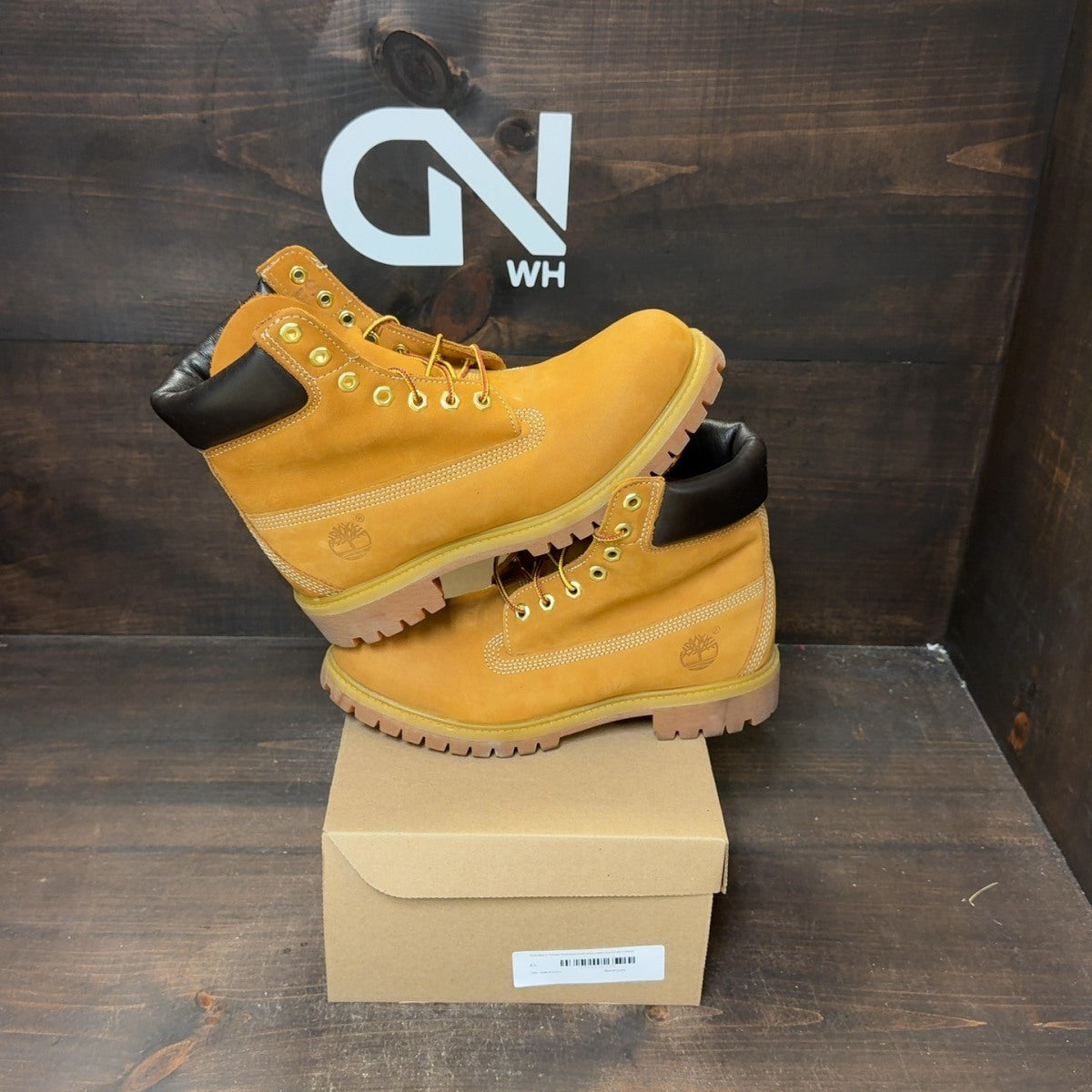 Timberland 6" Premium Waterproof Boots Wheat (Wide) Size 8.5 (Pre-Owned) - Image 1