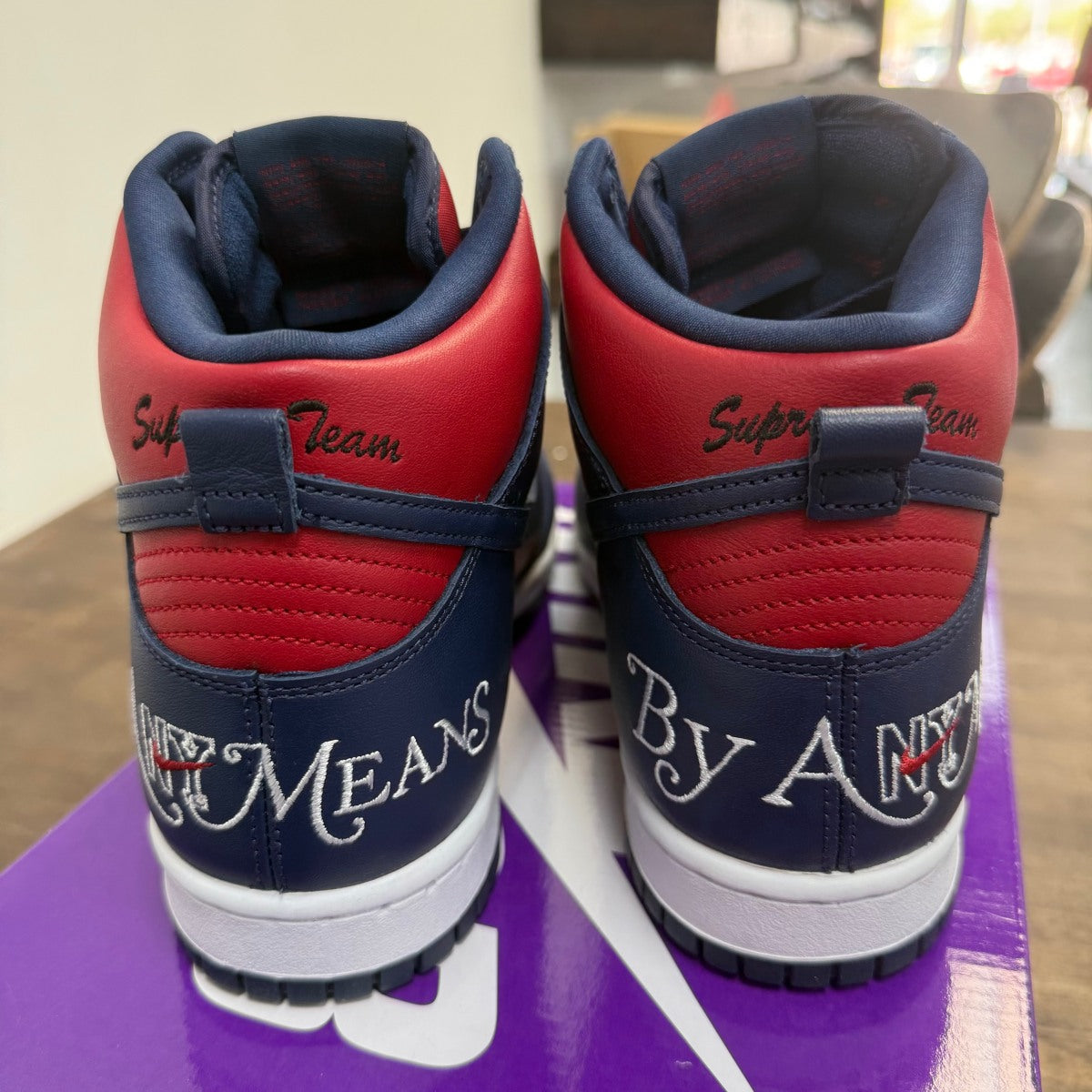 Nike SB Dunk High Supreme By Any Means Navy Size 8.5 (Pre-Owned) - Image 5