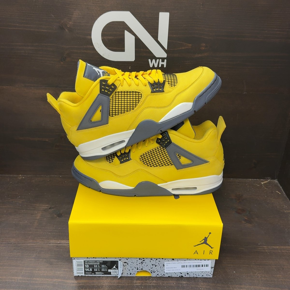 Jordan 4 Retro Lightning (2021) Size 13 (Pre-Owned) - front