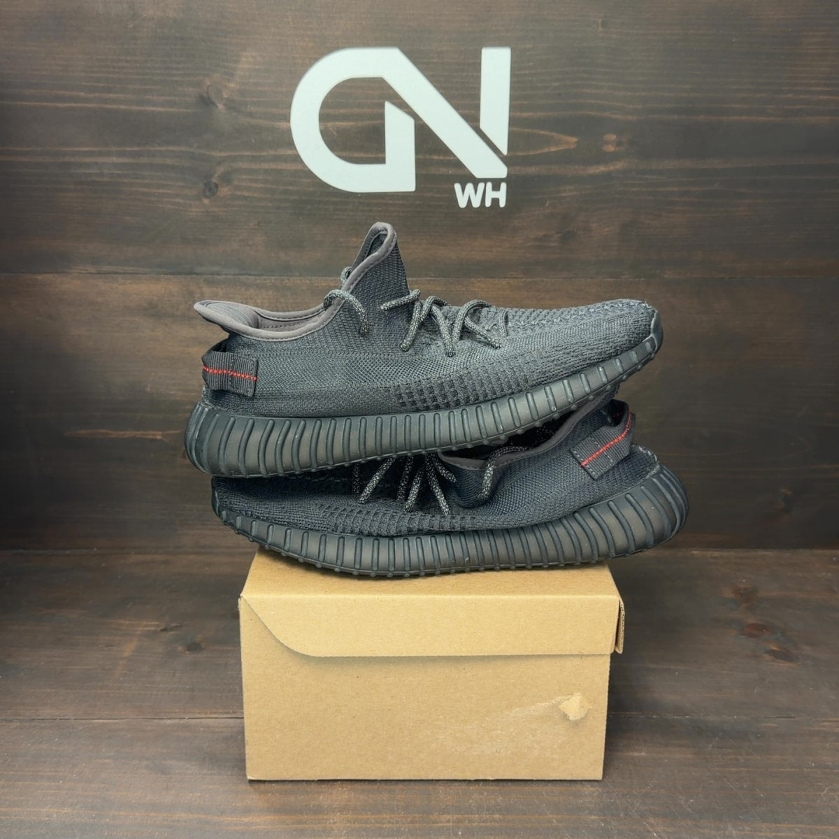 adidas Yeezy Boost 350 V2 Black (Non-Reflective) Size 10.5 (Pre-Owned) - Image 1