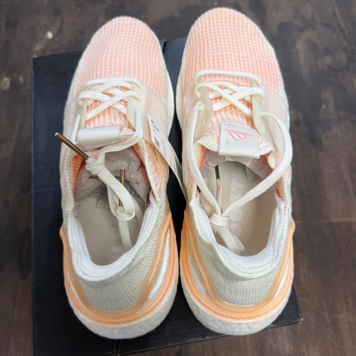 adidas Ultra Boost 19 Off White Glow Orange (Women's) - Image 4
