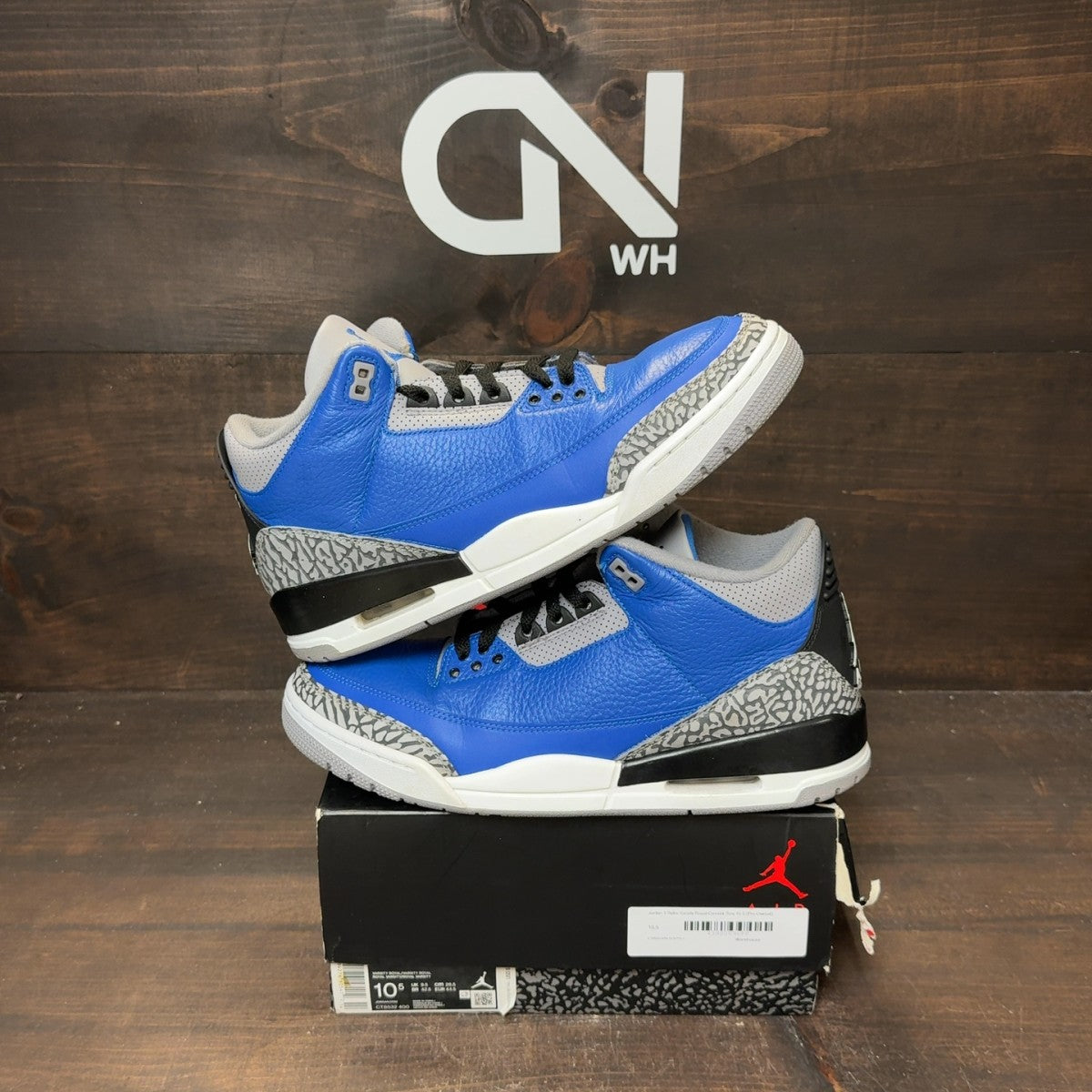 Jordan 3 Retro Varsity Royal Cement - Image 1