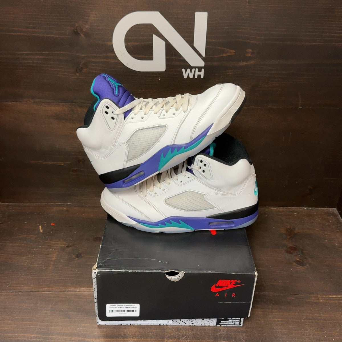 Jordan 5 Retro Grape (2025) Size 10 (Pre-Owned) - front
