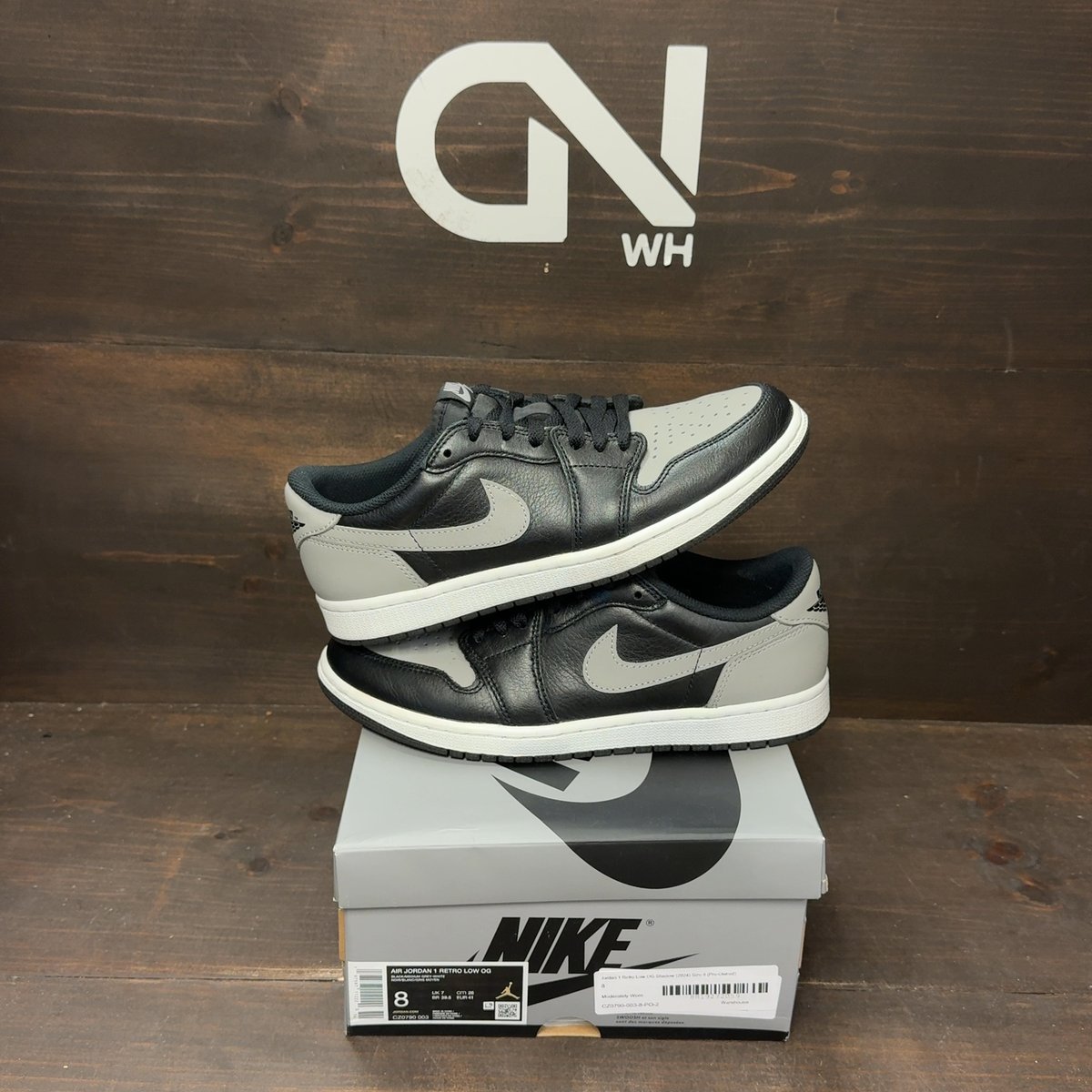 Jordan 1 Retro Low OG Shadow (2024) Size 8 (Pre-Owned) - front