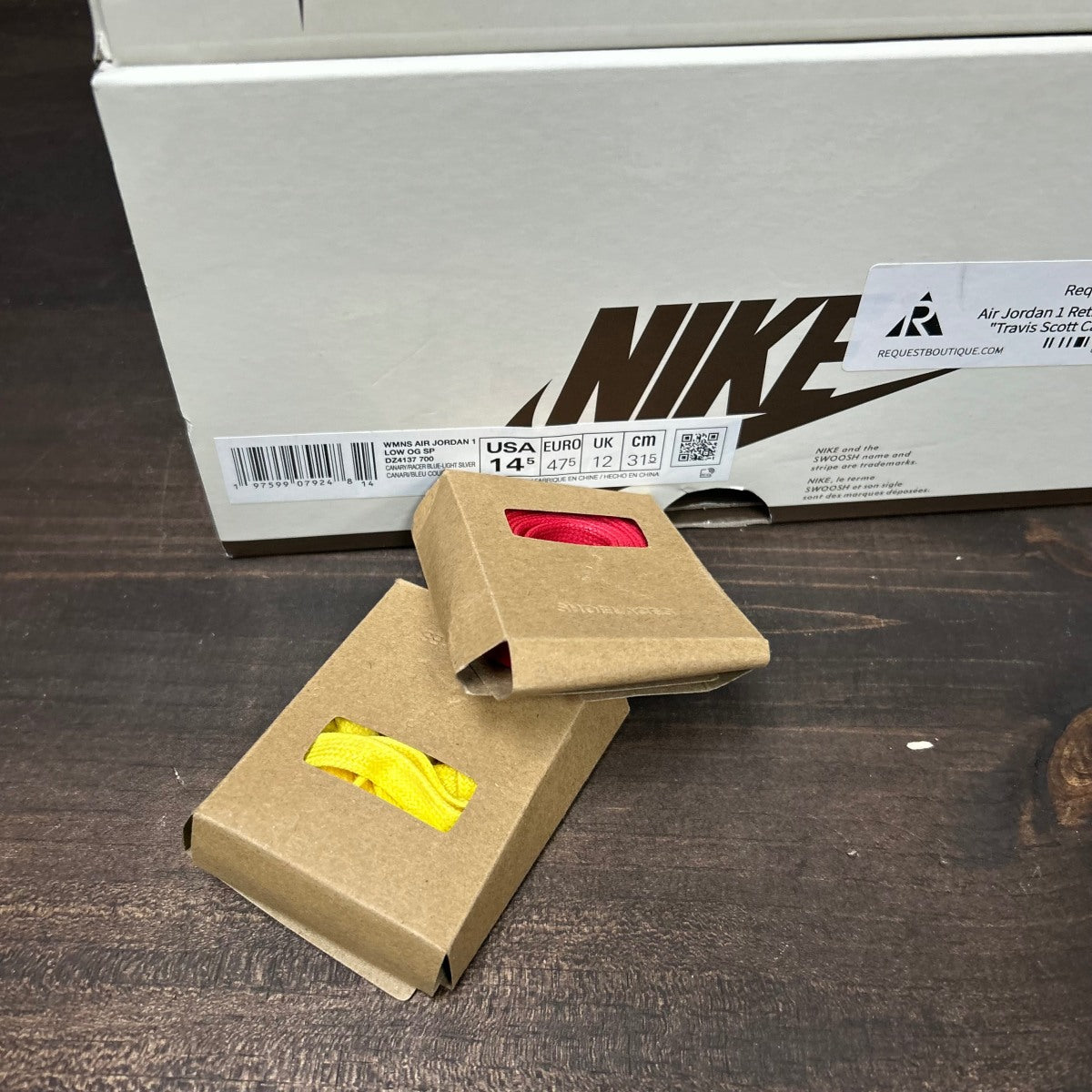 Jordan 1 Retro Low OG SP Travis Scott Canary (Women's) - Image 7