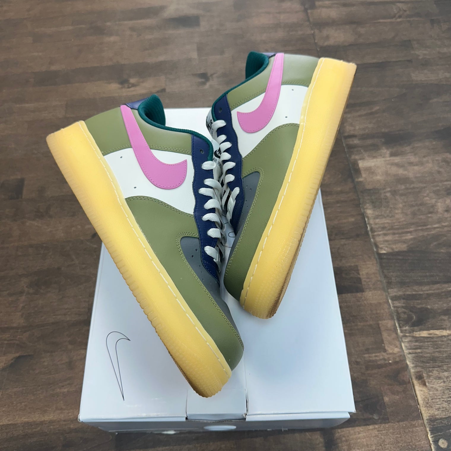 Nike ID Air Force 1 Gum Green Purple (USED)
