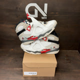 Jordan 8 Retro White True Red (2025) Size 10 (Pre-Owned) - front