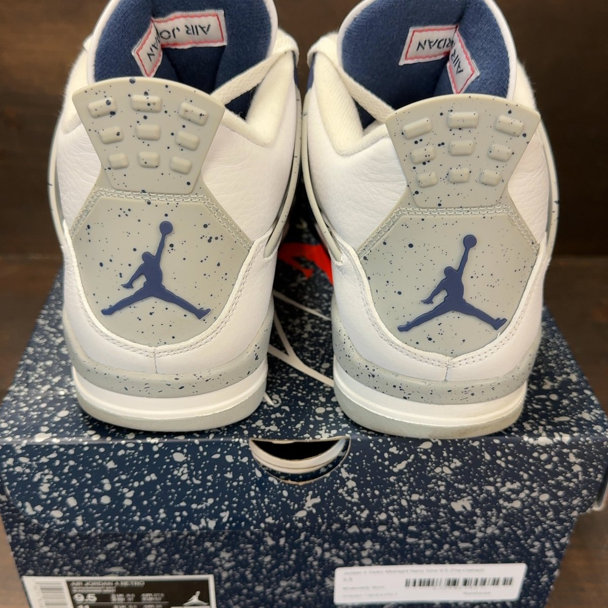Jordan 4 Retro Midnight Navy Size 9.5 (Pre-Owned) - aux