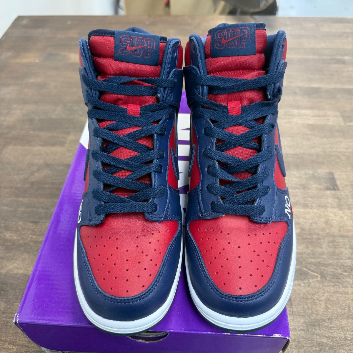 Nike SB Dunk High Supreme By Any Means Navy Size 8.5 (Pre-Owned) - Image 2