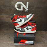 Jordan 1 Retro High Satin Black Toe (Women's) Size 8.5W (Pre-Owned) - front