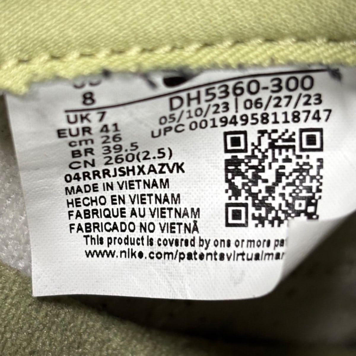 Nike Dunk Low Dusty Olive Size 8 (Pre-Owned) - Image 7