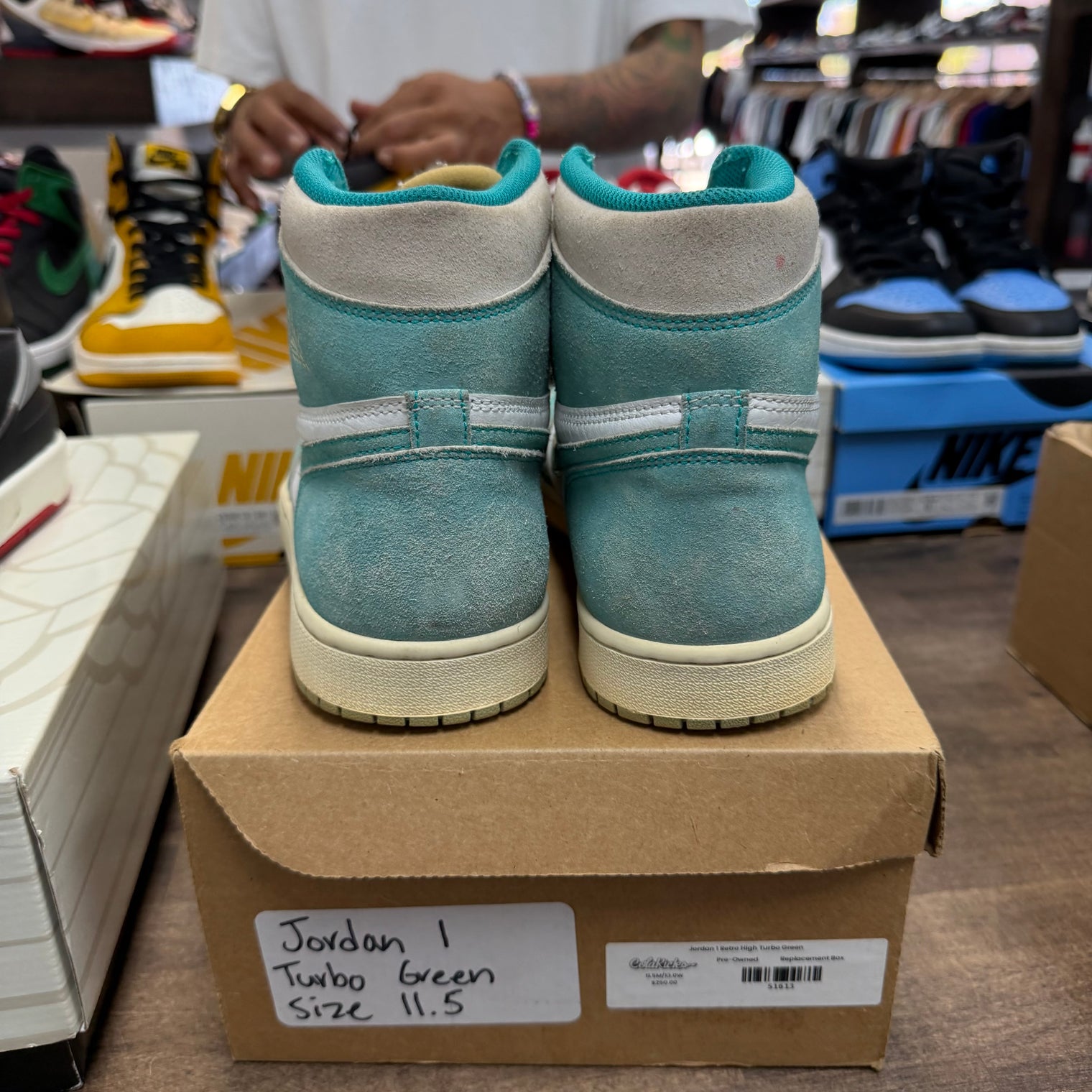 Turbo Green Jordan 1 Retro High (USED, No Box)