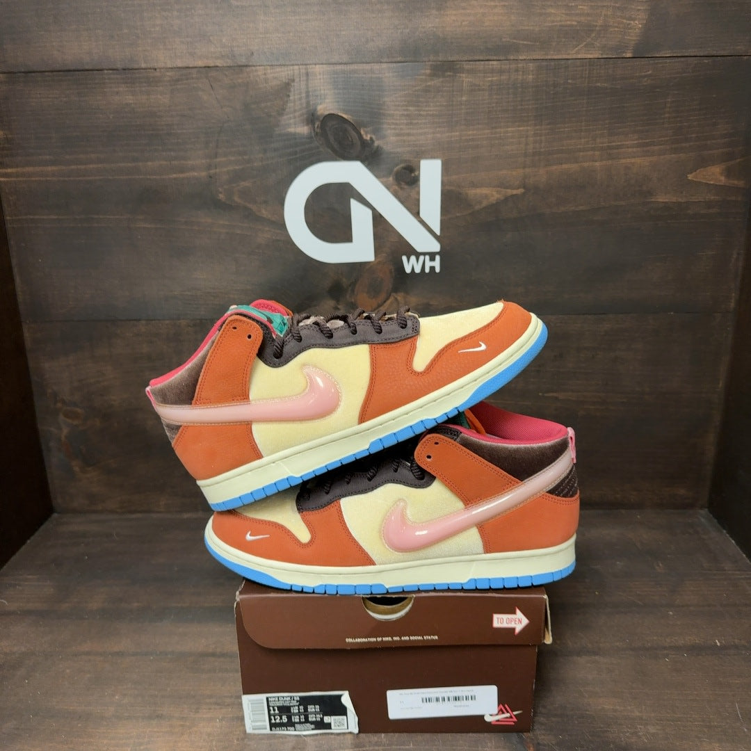 Nike Dunk Mid Social Status Free Lunch Chocolate Milk - Image 1
