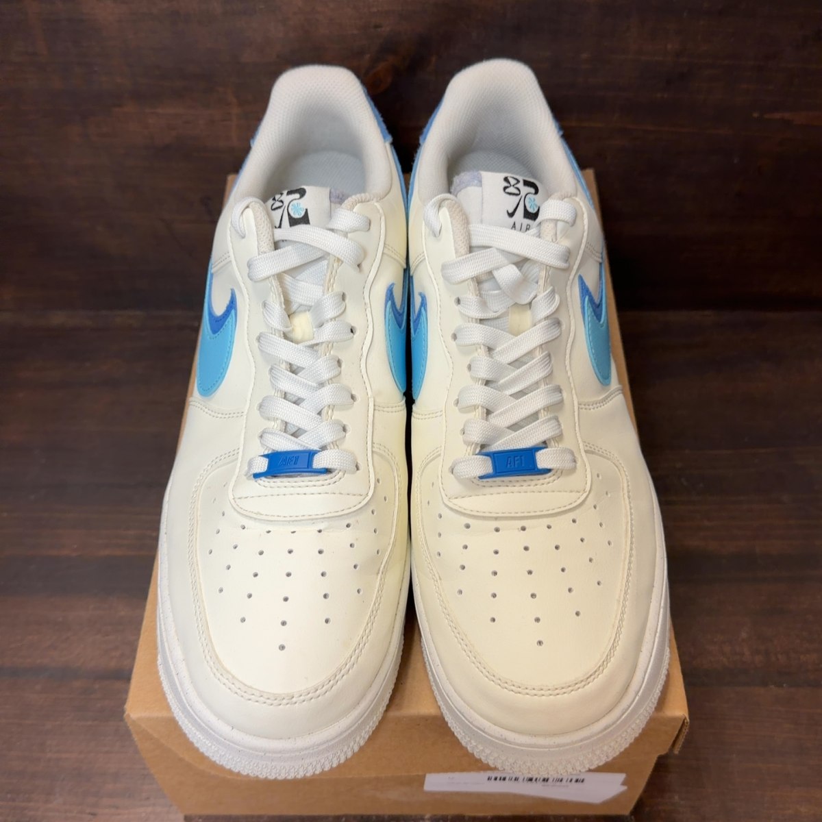 Nike Air Force 1 Low '07 LV8 82 Double Swoosh Medium Blue Size 12 (Pre-Owned) - Image 3