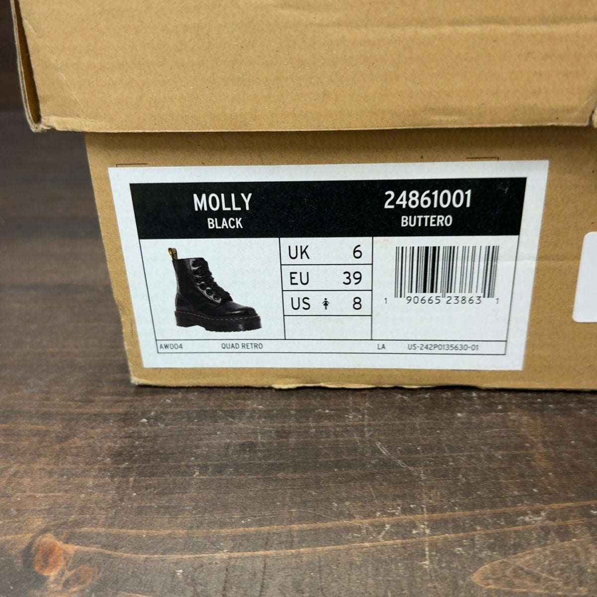 Dr. Martens Molly Wmns Leather Platform Boot 'Black' Size 8 (Pre-Owned) - Image 17