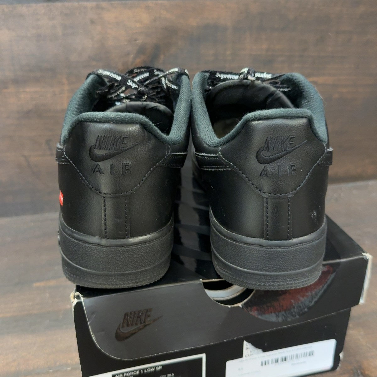 Nike Air Force 1 Low Supreme Black - Image 4