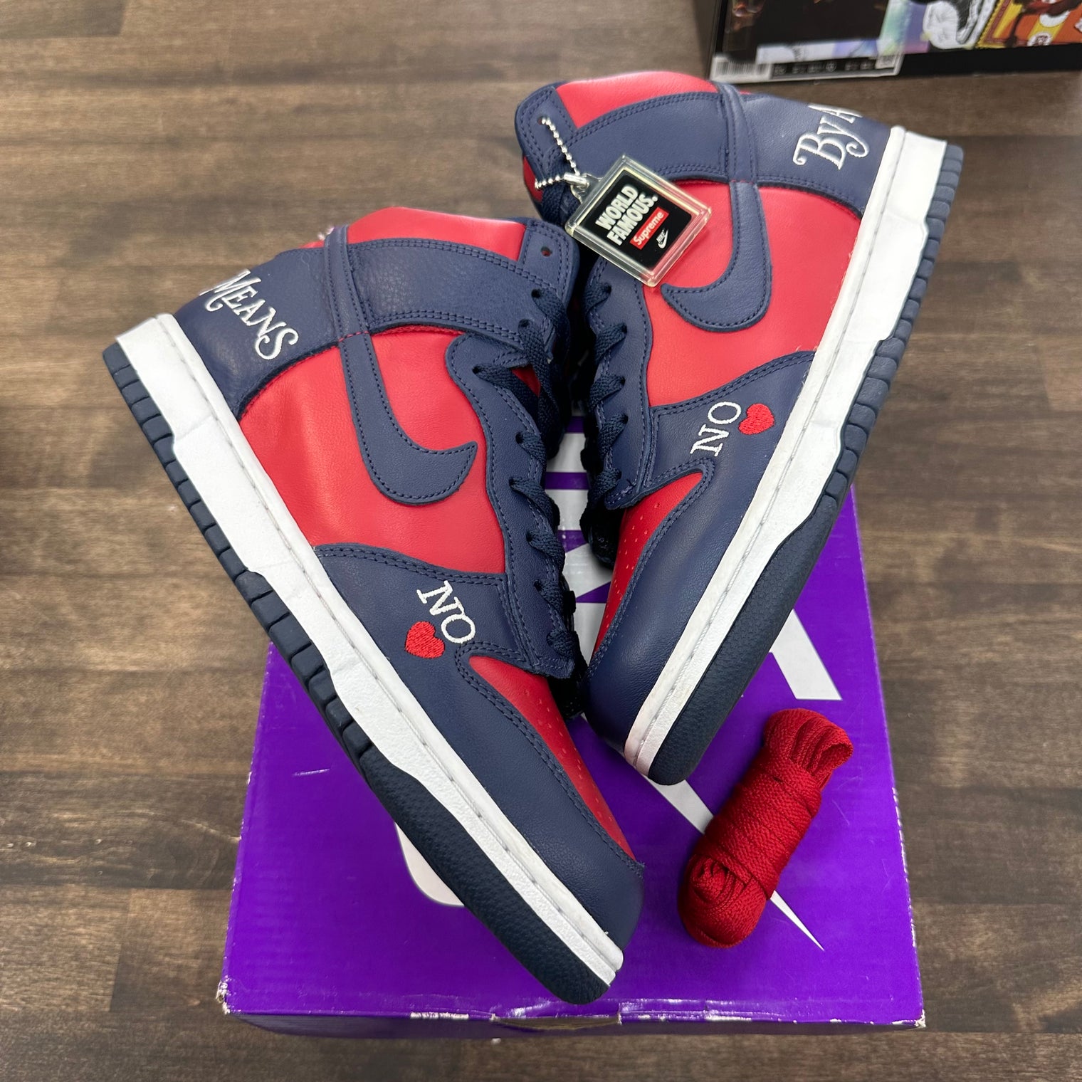 Supreme SB Dunk High Navy Berry (USED)