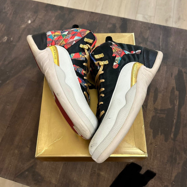 Jordan 12 Retro Chinese New Year (2019) Size 9 (Moderately Worn Pre-Owned) - Image 1