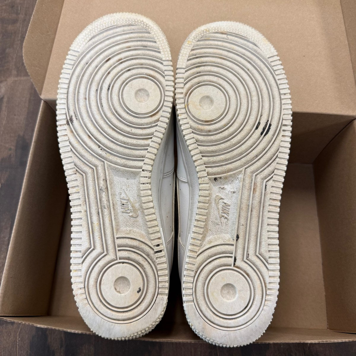Nike Air Force 1 Low '07 LV8 Double Swoosh White Metallic Gold Size 10.5 (Pre-Owned) - Image 5