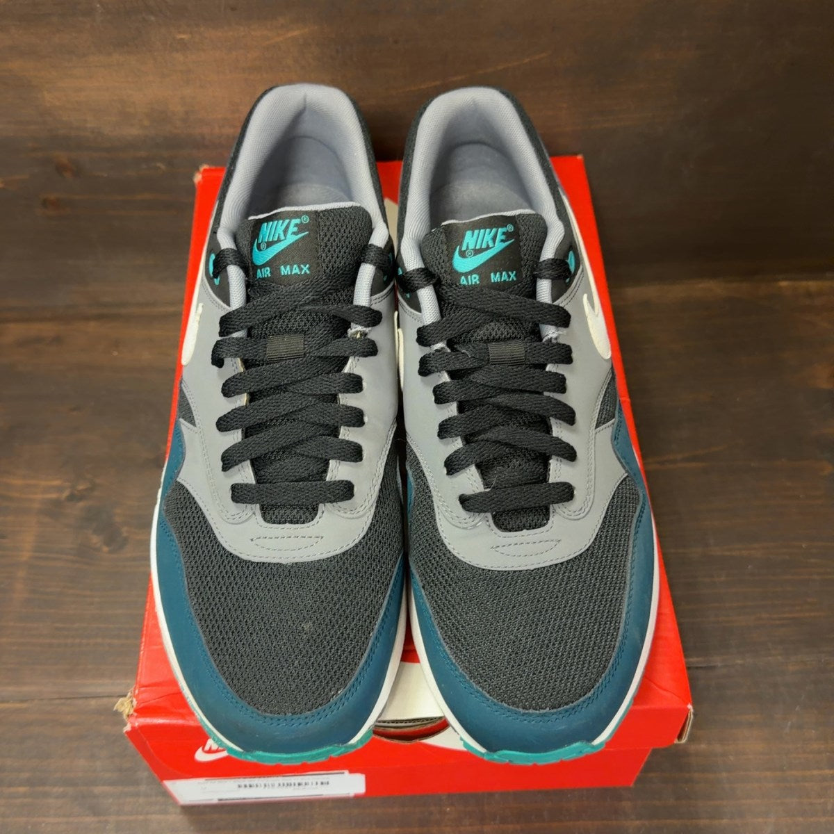 Nike Air Max 1 Black Mid Turquoise Size 12 (Pre-Owned) - Image 3