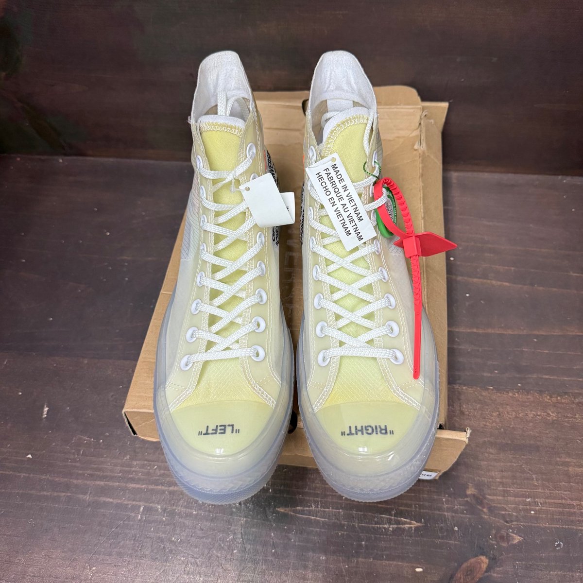 Converse Chuck Taylor All Star Vulcanized Hi Off-White Size 10.5 - back