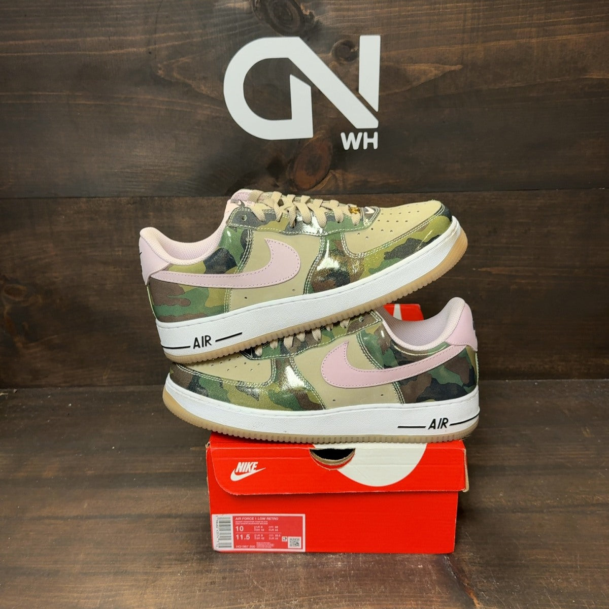 Nike Air Force 1 Low '07 LV8 Patent Camo Pink - Image 1