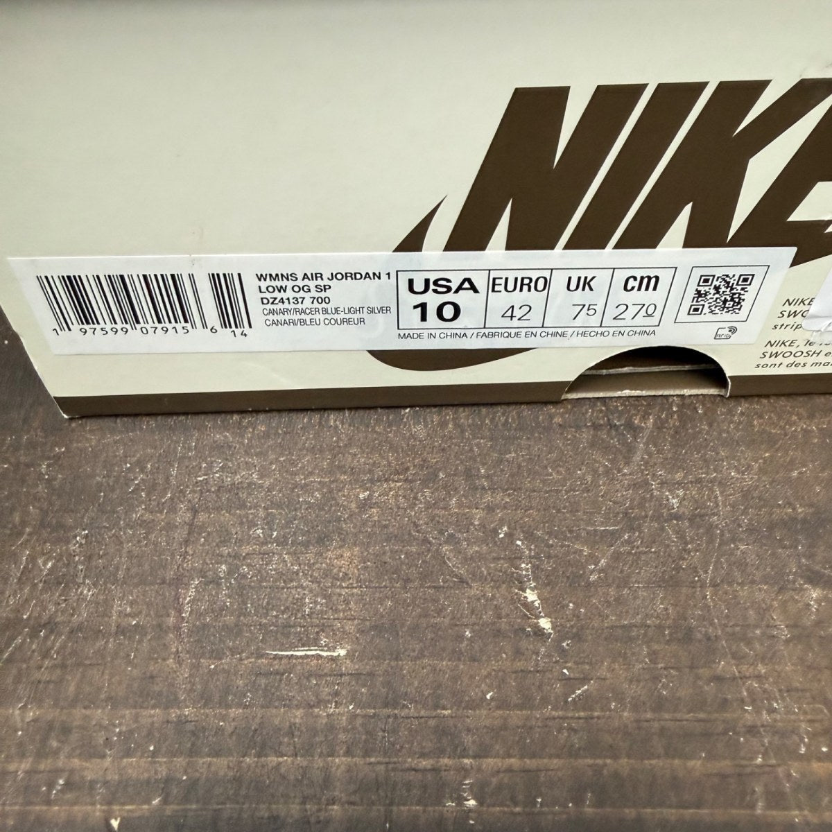 Jordan 1 Retro Low OG SP Travis Scott Canary (Women's) - Image 7