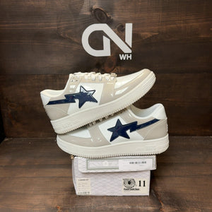 A Bathing Ape Bape Sta Low White Grey - Image 1