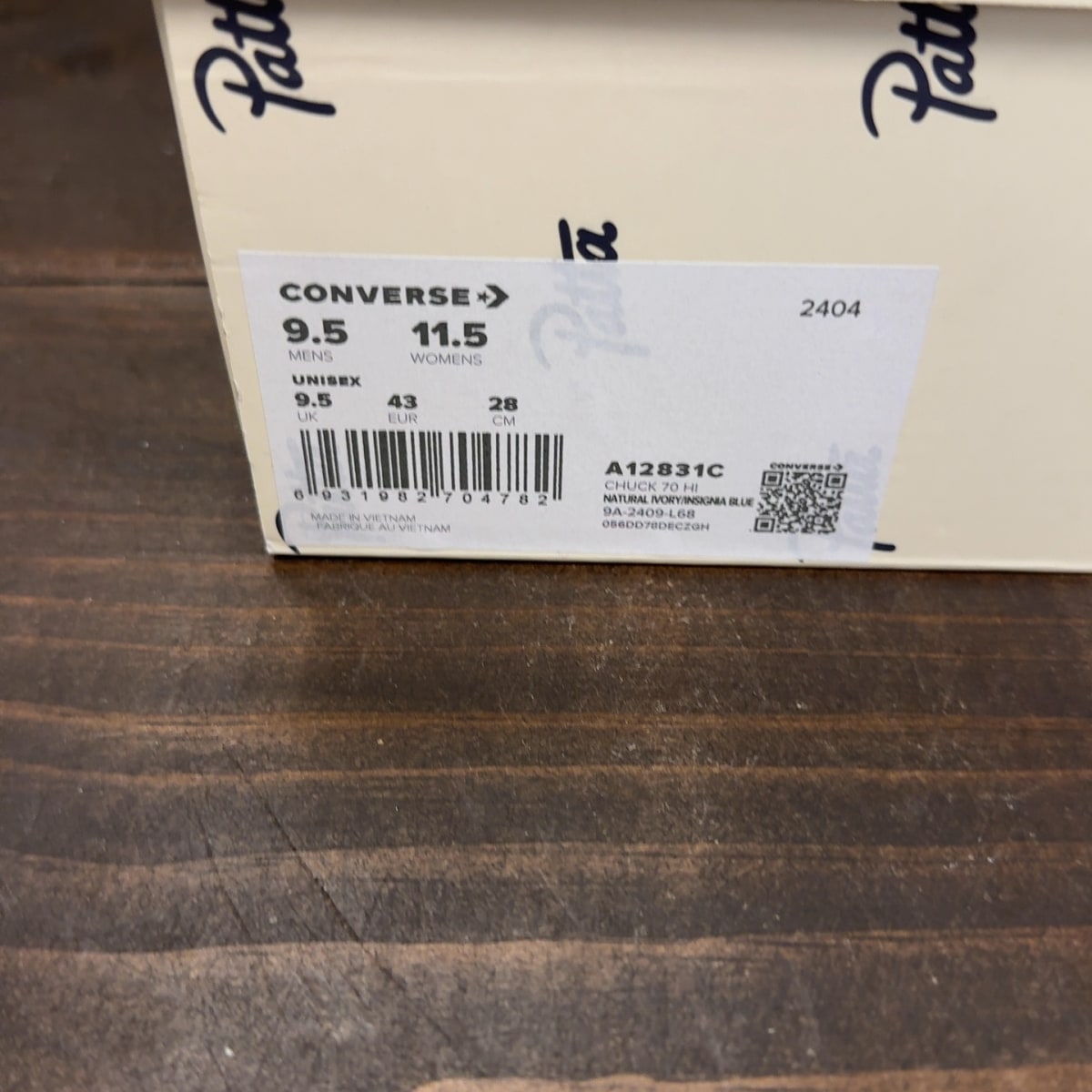 Converse Chuck 70 Hi Patta Mini Logo Pack Natural Ivory Size 9.5 (Pre-Owned) - Image 9