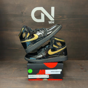 Jordan 1 Retro High Black Metallic Gold (2020) (GS) - Image 1