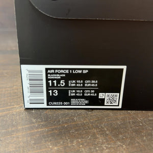 Nike Air Force 1 Low Supreme Black Size 11.5 (Pre-Owned)