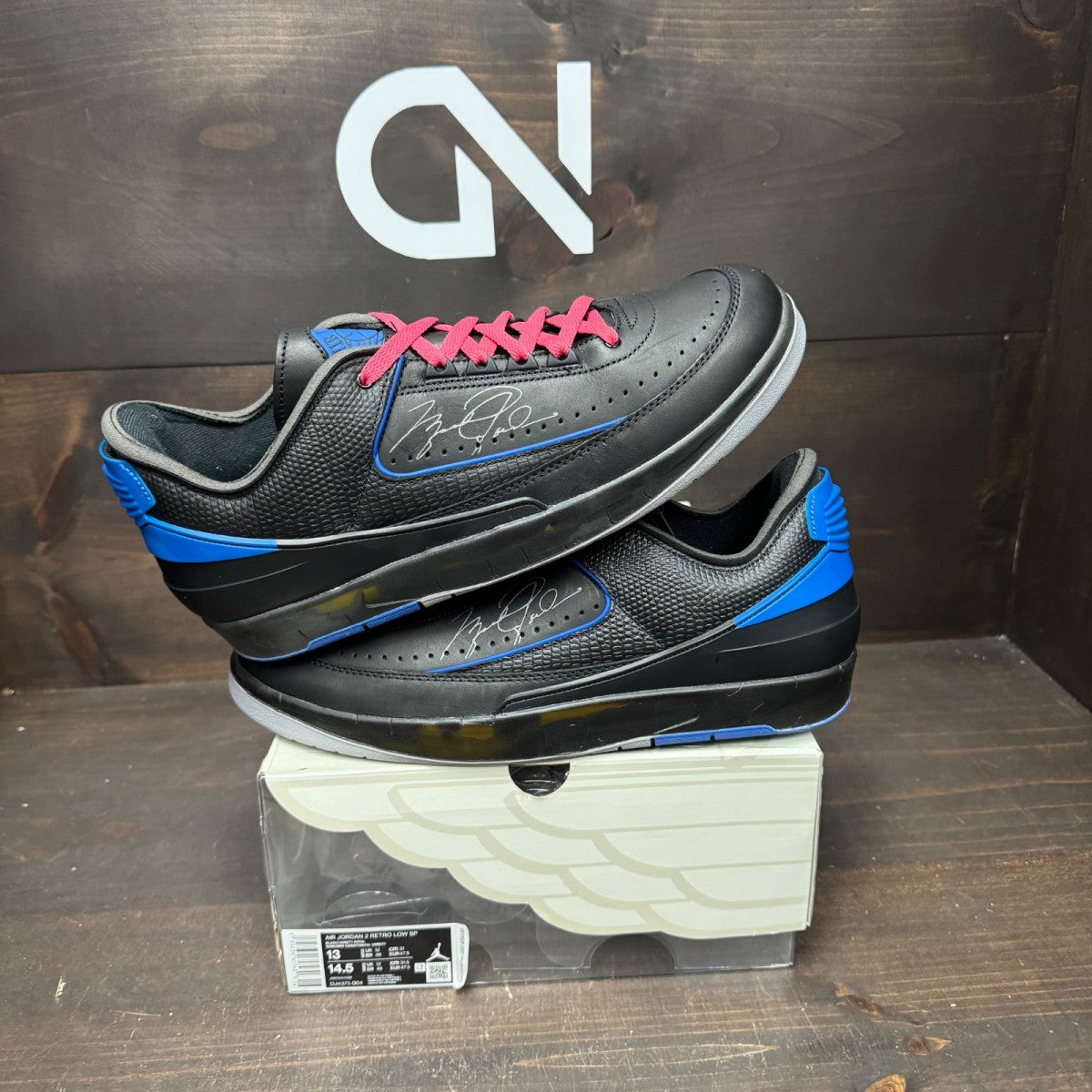 Jordan 2 Retro Low SP Off-White Black Blue - Image 1