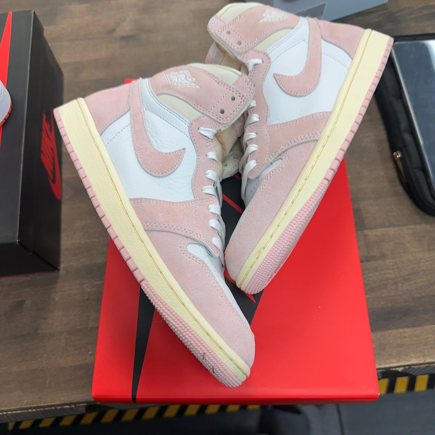 Washed Pink Jordan 1 High (W) (USED)